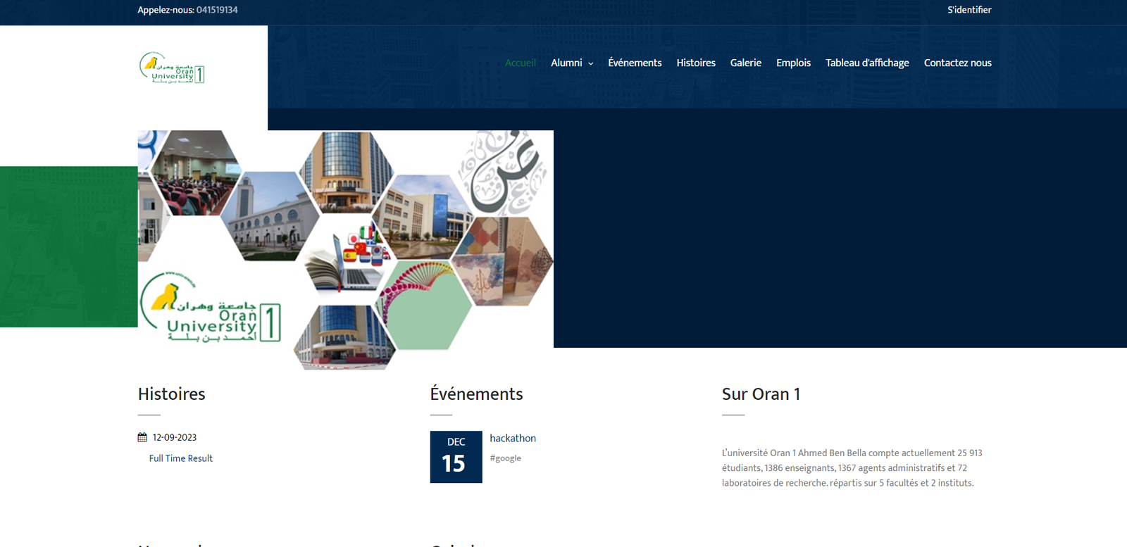 Alumni Platform for Oran 1 University